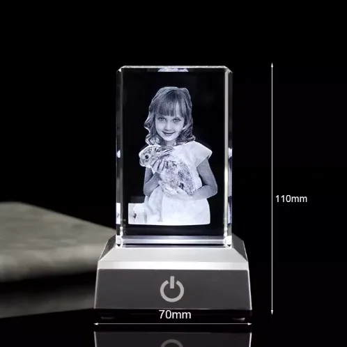 Personalized Crystal Glass Cube